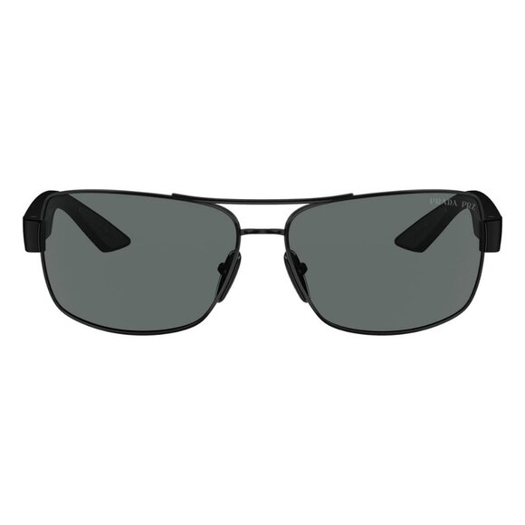 New PRADA LINEA ROSSA Black Polarised Rectangle PS 50ZS 1AB-02G Sunglasses Women - Picture 2 of 6